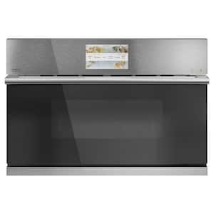 30 in. 1.7 cu. ft. Smart Electric Wall Oven and Microwave Combo with 120-Volt Advantium Technology in Platinum Glass