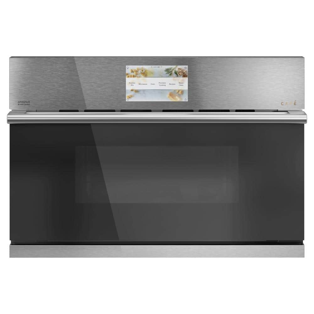 30 in Wide 1.7 cu ft Smart Electric Wall Oven and Microwave Combo with 120V Advantium Technology in Platinum Glass