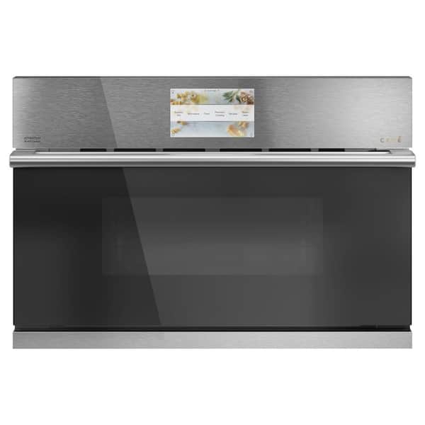 Cafe 30 in Wide 1.7 cu ft Smart Electric Wall Oven and Microwave Combo with 120V Advantium Technology in Platinum Glass
