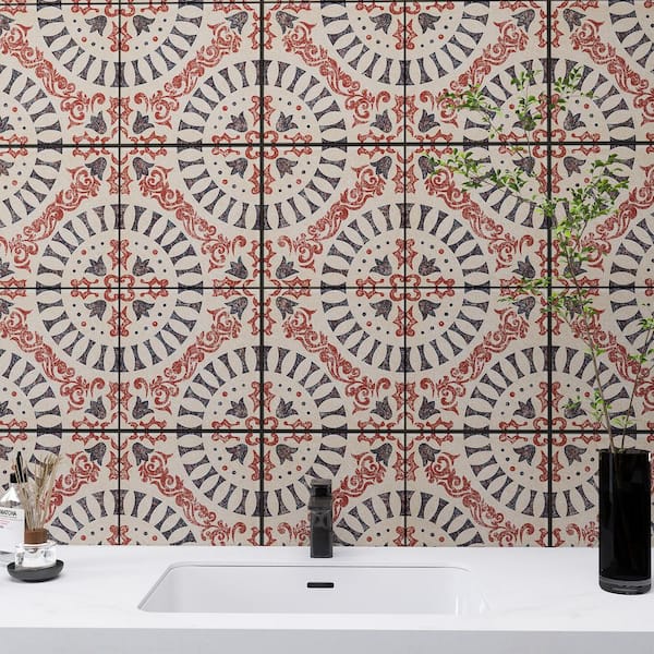 24 in. x 120 in. Peel and Stick Vinyl Self-Adhesive Tile Sticker Decals Roll for Bathroom, Kitchen(1-Roll / 20 sq. ft. )