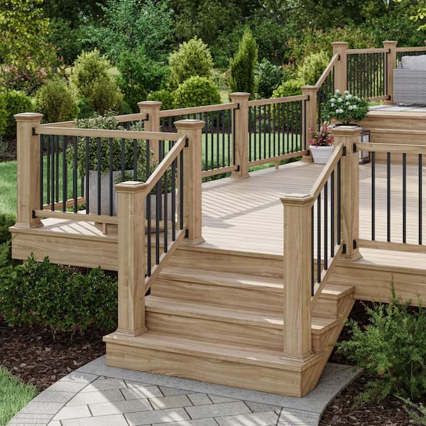 Deckorators 26 in. x .75 in. Textured Black Aluminum Square-Shaped Estate Baluster (100-Pack)