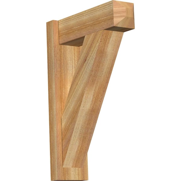 Ekena Millwork 6 in. x 26 in. x 18 in. Western Red Cedar Traditional Craftsman Rough Sawn Outlooker