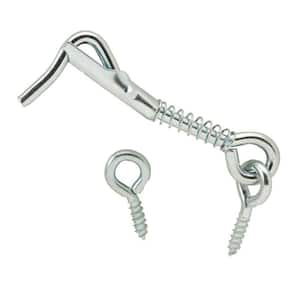 Lovelysp-Stainless Steel Spring Hook and Eye Safety Latch 3-inch Safety  Hook and Eye Latch Safety Latch with Eye and Hook for Family, Farm Or  Camping