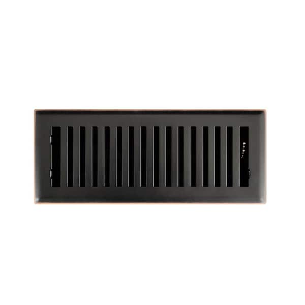 Hampton Bay 4 in. x 12 in. New York Modern Floor Register in Oil Rubbed Bronze