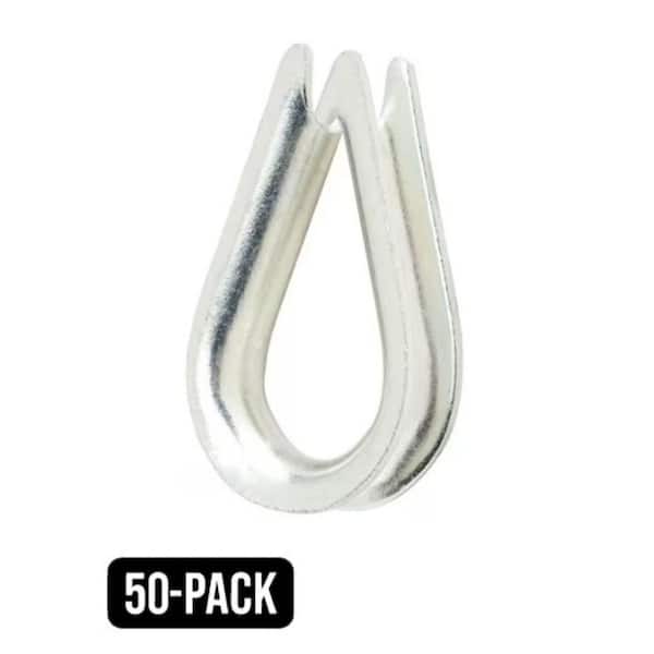 1/8 in. Zinc-Plated Wire Rope Thimble (50-Pack)