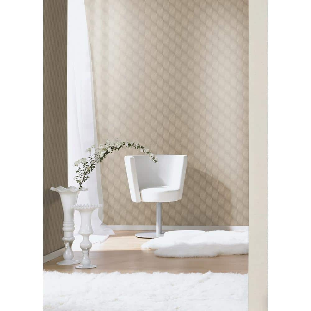 Miro Brown 3D Geometric Non-Pasted Washable Wallpaper