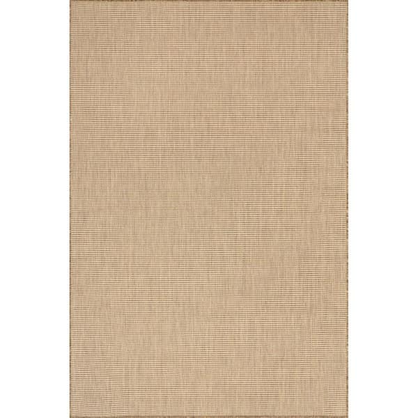 nuLOOM Rosy Natural 2 ft. x 3 ft.  Solid Indoor/Outdoor Area Rug