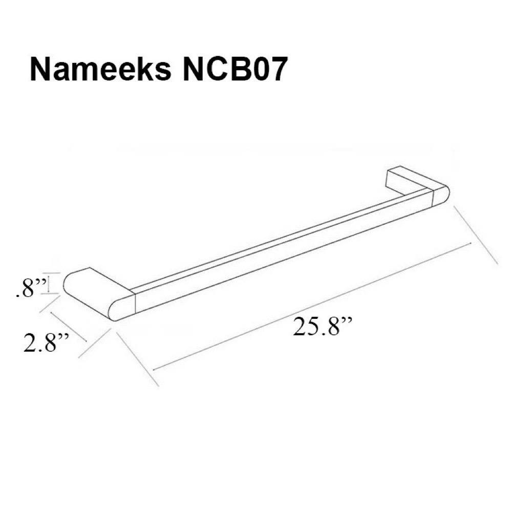 Polished Chrome 26" Wall Mounted Towel Bar
