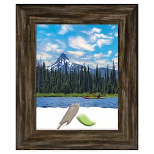 Fencepost Brown Narrow Wood Picture Frame Opening Size 11 x 14 in.