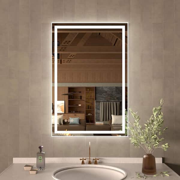 Twilight 24 in. W x 36 in. H Rectangular Frameless LED Wall Bathroom Vanity Mirror