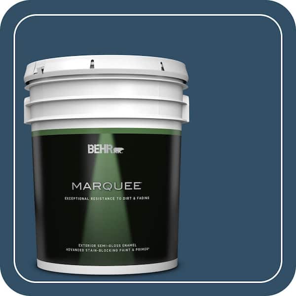 BEHR MARQUEE 5 gal. #ECC-53-3 Outer Space Semi-Gloss Enamel Exterior Paint & Primer