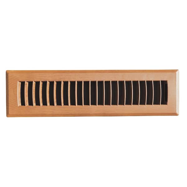 Faux Wood 2 in. x 12 in. Plastic Floor Register in Oak Grain