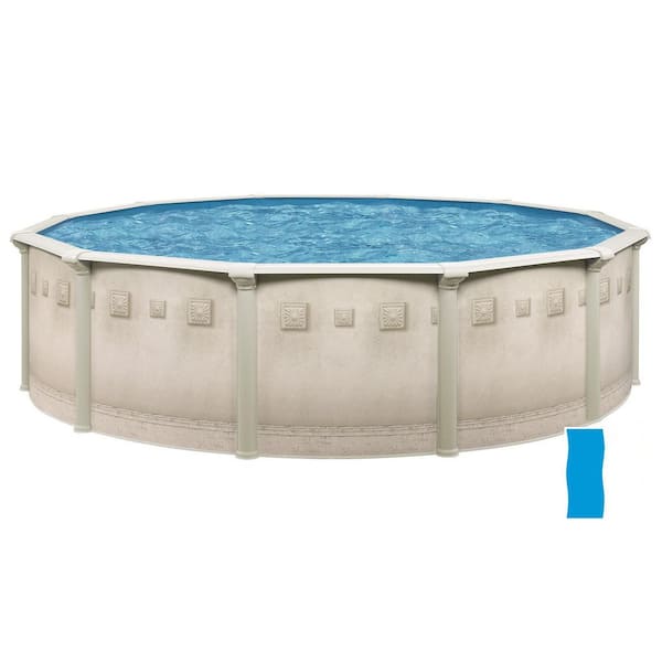 AQUARIAN Palisades 24 ft. round 52 in. deep Above Ground Hard Sided Starter Pool Package