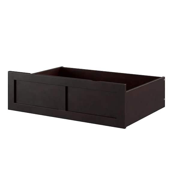 AFI Espresso Dark Brown Twin Size (33 In. Wide, 23 3/8 in. Depth, 10 1/4 in. Height) Roller Bed Drawer