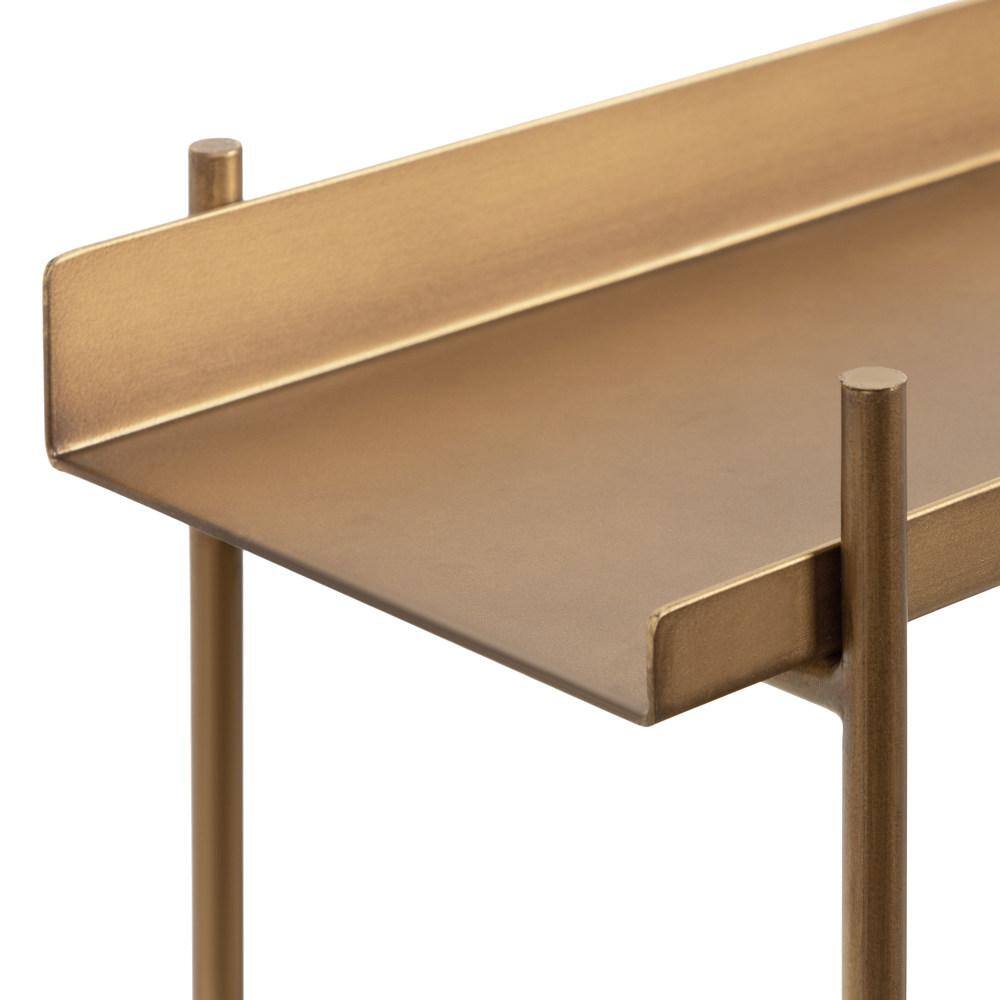 Gold Metal 3-Tier Floating Wall Shelf
