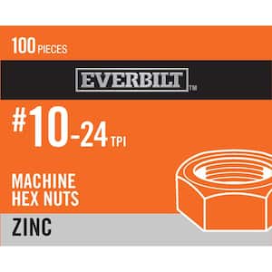 #10-24 Zinc Plated Machine Screw Nut (100-Pack)