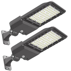 Outdoor Bronze 800-Watt Equivalent Integrated LED 200-Watt Slip Fitter Parking Lot Area Light 5000K 28000 Lumens(2-Pack)