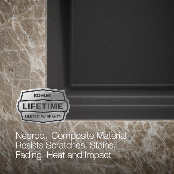 KOHLER Cairn 18-5/16 in. x 27-1/2 in. x12-5/8 in. Composite