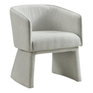 Lucas Accent Chair in Platinum Fabric with Bolted Legs