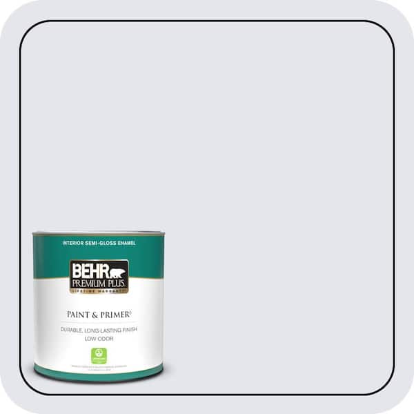BEHR PREMIUM PLUS 1 qt. #630C-1 Lavender Haze Semi-Gloss Enamel Low Odor Interior Paint & Primer