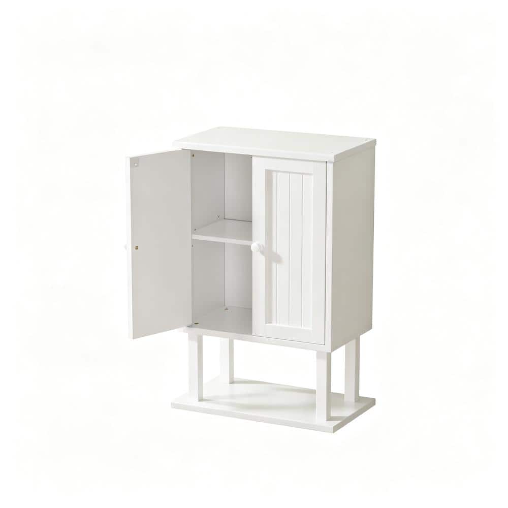 15.7 in. W x 23.8 in. H White Wall Mounted Medicine Cabinet without Mirror with Bamboo Doors and Adjustable Shelves price history on PriceWatchPro