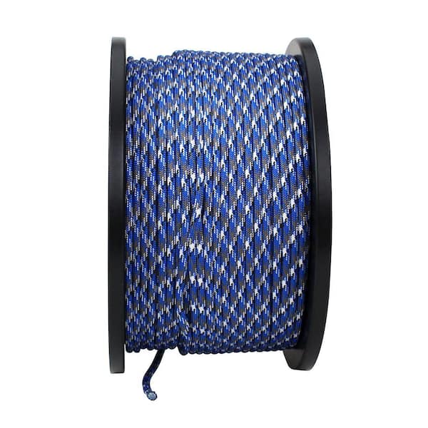 Everbilt 1/8 in. x 1 ft. Blue and Gray Camouflage Paracord Rope