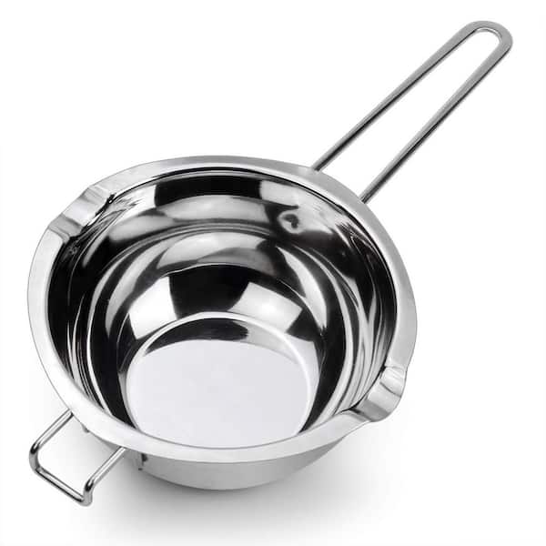 Double Boiler Stainless Steel 1-Piece Melting Pot with Easy-Grip Handle for Chocolate, Candle, Candy, Oven Use