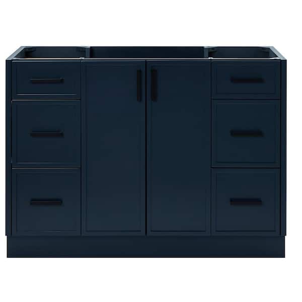 ARIEL Kelly 48 in. W x 21.5 in. D x 34.5 in. H Bath Vanity Cabinet without Top in Midnight Blue