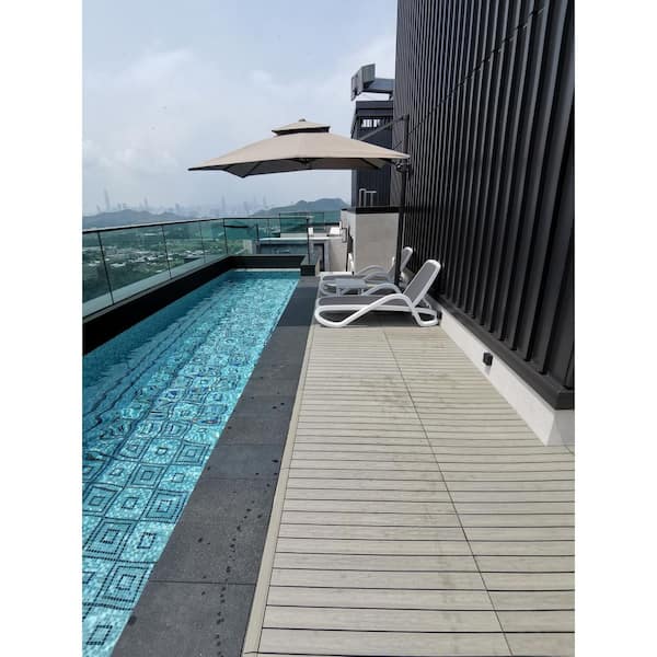 NewTechWood 1/6 ft. x 1 ft. Quick Deck Composite Deck Tile