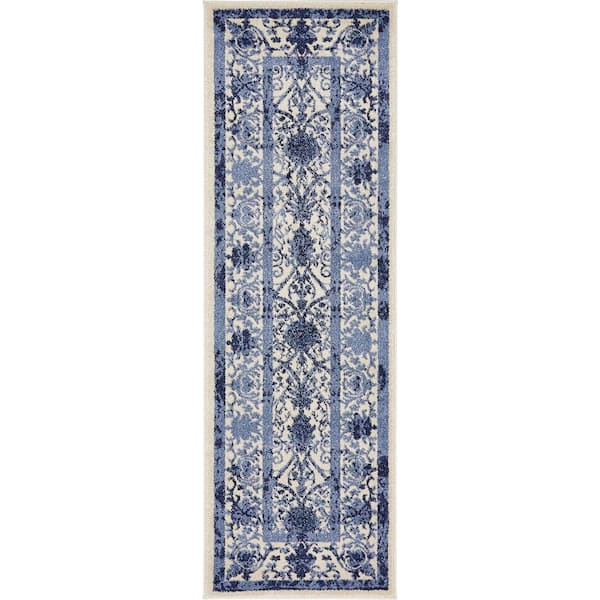 La Jolla Traditional Blue 2' 0 x 6' 0 Runner Rug