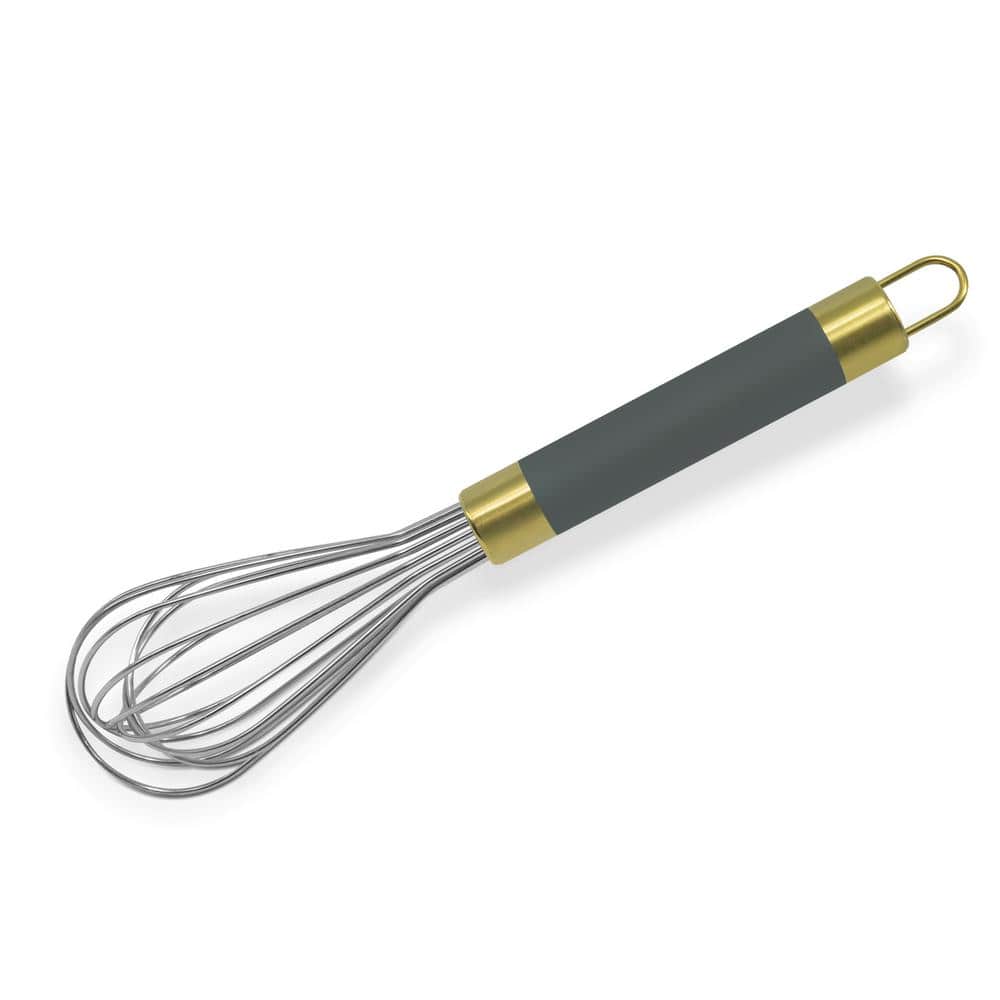 ExcelSteel 12 in. Professional Gold Heavy Duty Whisk with Grey Handle 250 -  The Home Depot