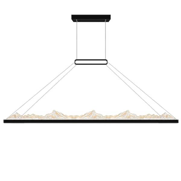 CWI Lighting Himalayas 1-Light Integrated LED Black Chandelier