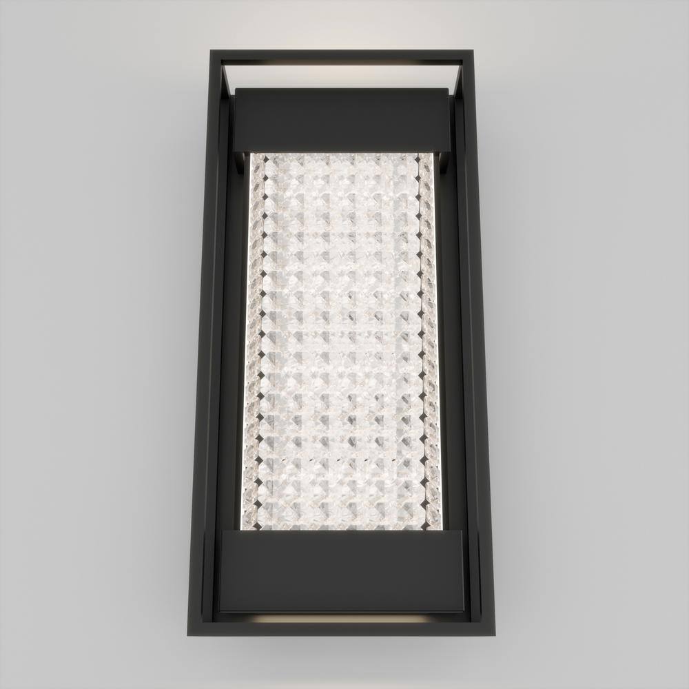 Black Medium Steel Modern Outdoor LED Lantern Sconce