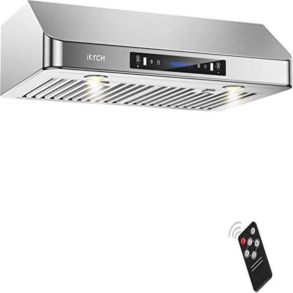 iKTCH 42 in. 900 CFM Ducted under the cabinet Range Hood in Stainless Steel with Gesture Control with light