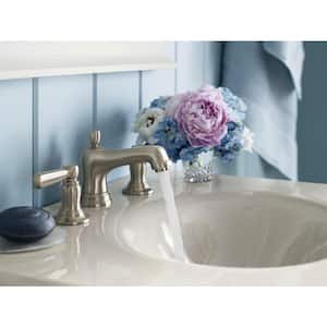 Bancroft 8 in. Widespread 2-Handle Low-Arc Bathroom Faucet in Vibrant Brushed-Nickel