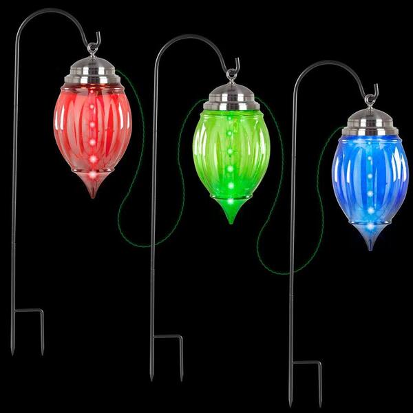 LightShow Multi-color Shooting Star Pathway Ornament Stakes (Set of 3)