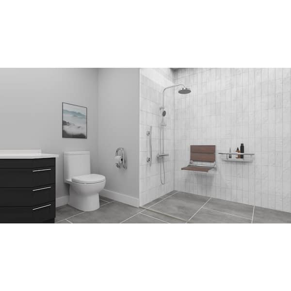 INVISIA 20 Concealed Screw Grab Bar and Shampoo Shelf
