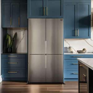 Guardia 46.8 in. Stainless Steel Bottom Freezer Refrigerator, 21.6 cu. ft.