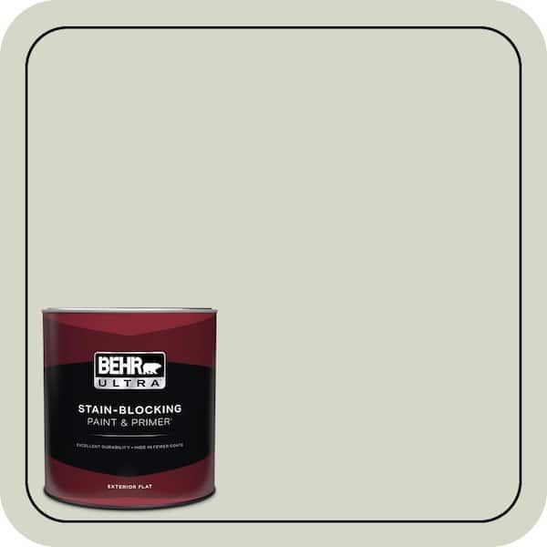 BEHR ULTRA 1 qt. #QE-33 Natural Spring Flat Exterior Paint & Primer