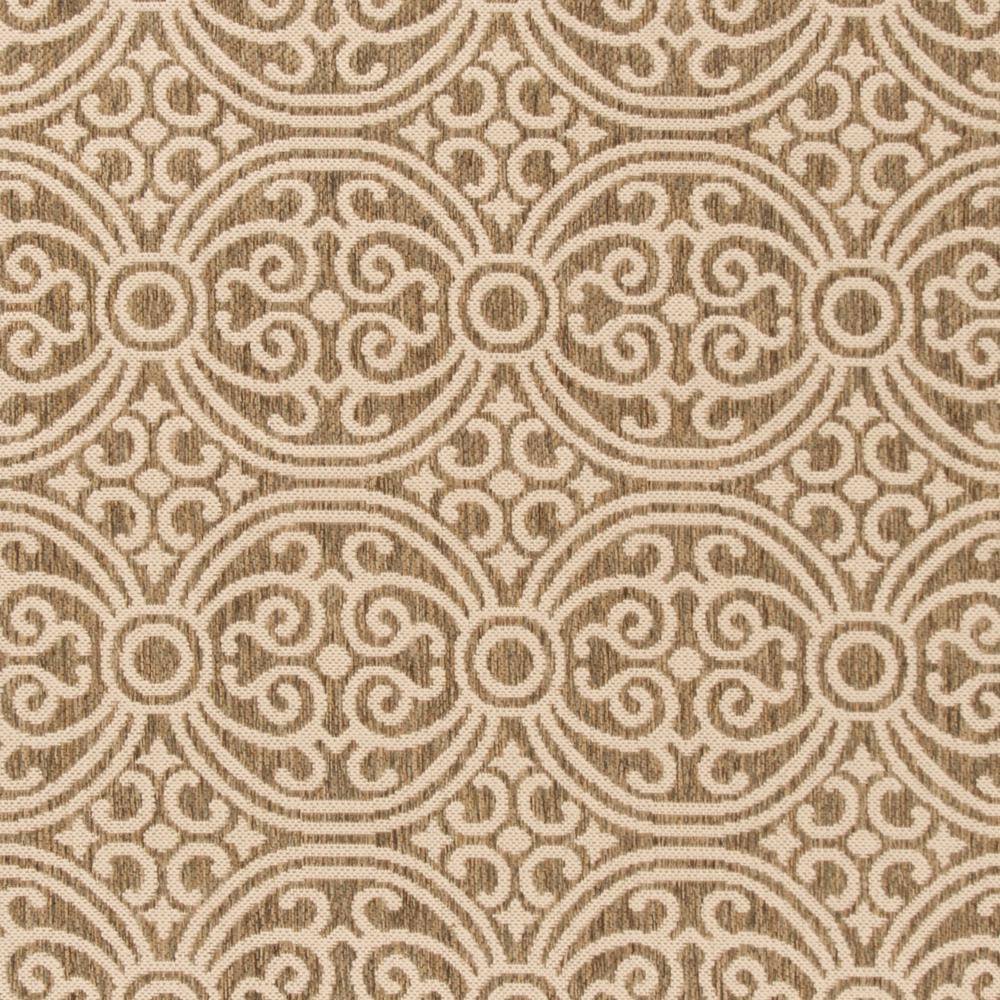 Cream and Beige Geometric Indoor/Outdoor Area Rug