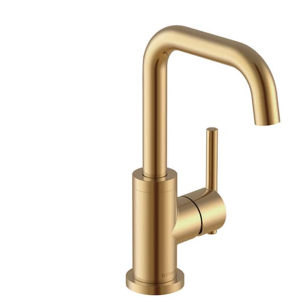 Parma Single Handle Single Hole Bathroom Faucet with Metal Touch Down Drain Included in Brushed Bronze