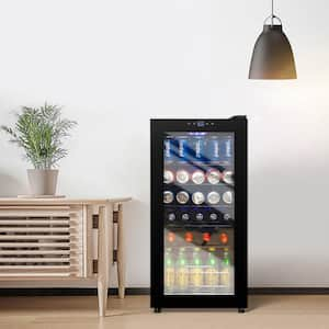 4 cu. ft. 18 in. Single Zone Beverage and Wine Cooler with Adjustable Shelves in Black