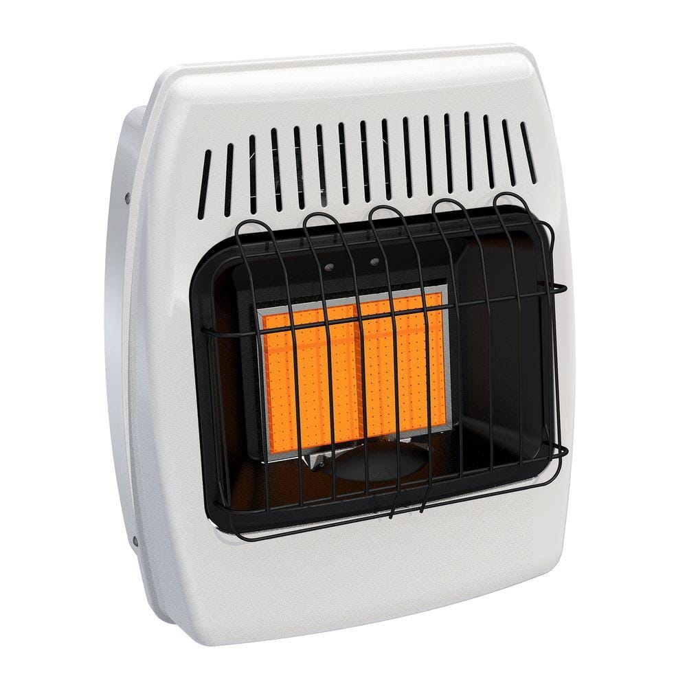 White 12,000 BTU Propane Infrared Wall-Mounted Heater