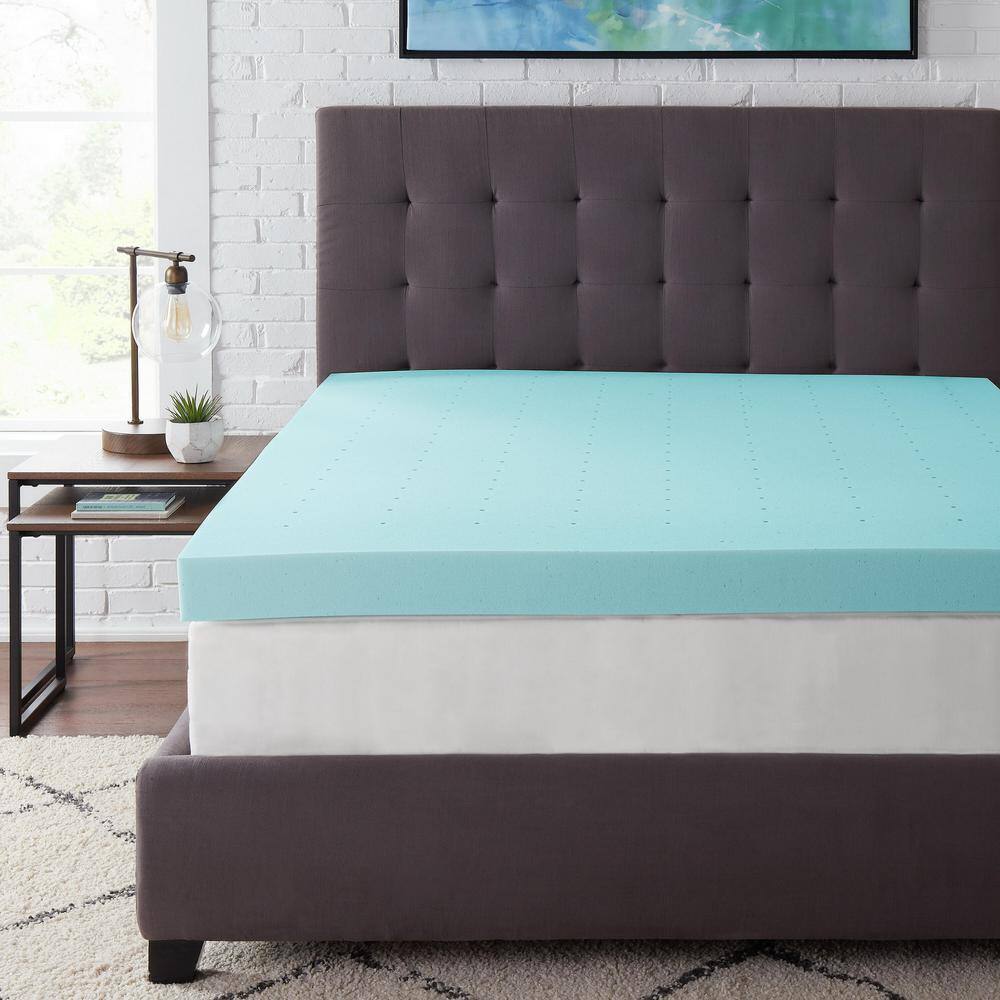 StyleWell 4 in. Gel Infused Memory Foam King Mattress Topper THD-MFVT ...