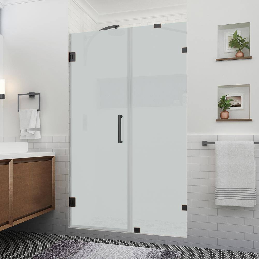 Aston Nautis XL 52.25 53.25 in. W x 80 in. H Hinged Frameless Shower