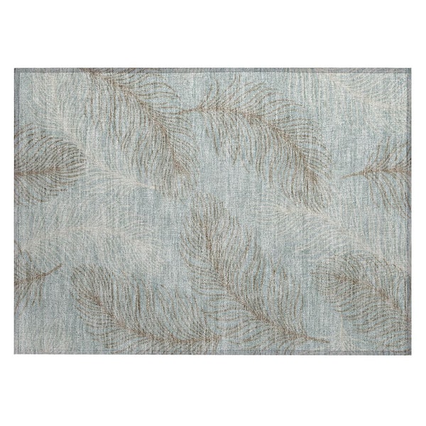 Chantille Machine Washable Indoor/Outdoor Abstract ACN3028 Spa 3 ft. x 4 ft. Area Rug