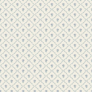 Laura Ashley Kate Pale Seaspray Blue Wallpaper Sample