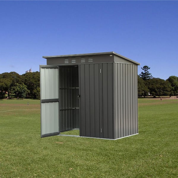 Boosicavelly 5 ft. W x 3 ft. D Metal Storage Shed with Double Door (16.24 sq. ft.)