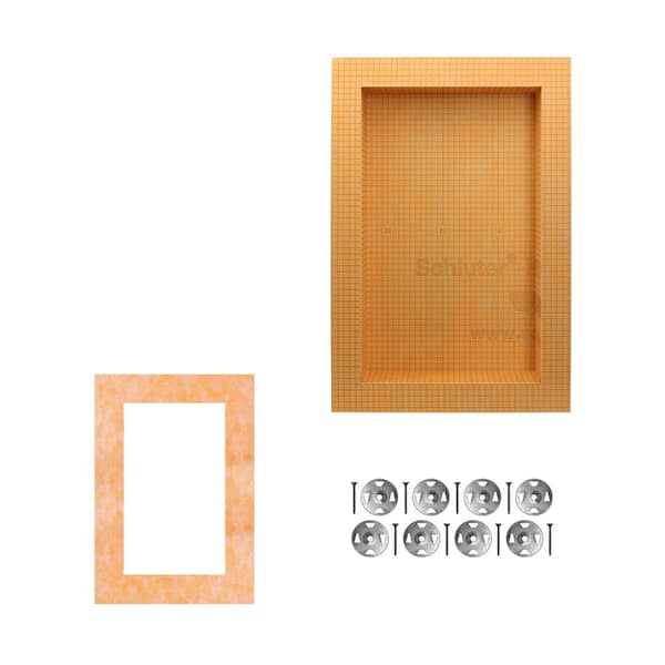 Kerdi-Board-SN Shower Niche with Frame 12 in. W x 20 in. L x 0.5 in. T Underlayment for Tile