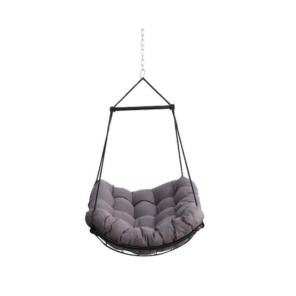 Unbranded 3.1 ft. Hanging Hammock Chair Swing with Gray Cushion